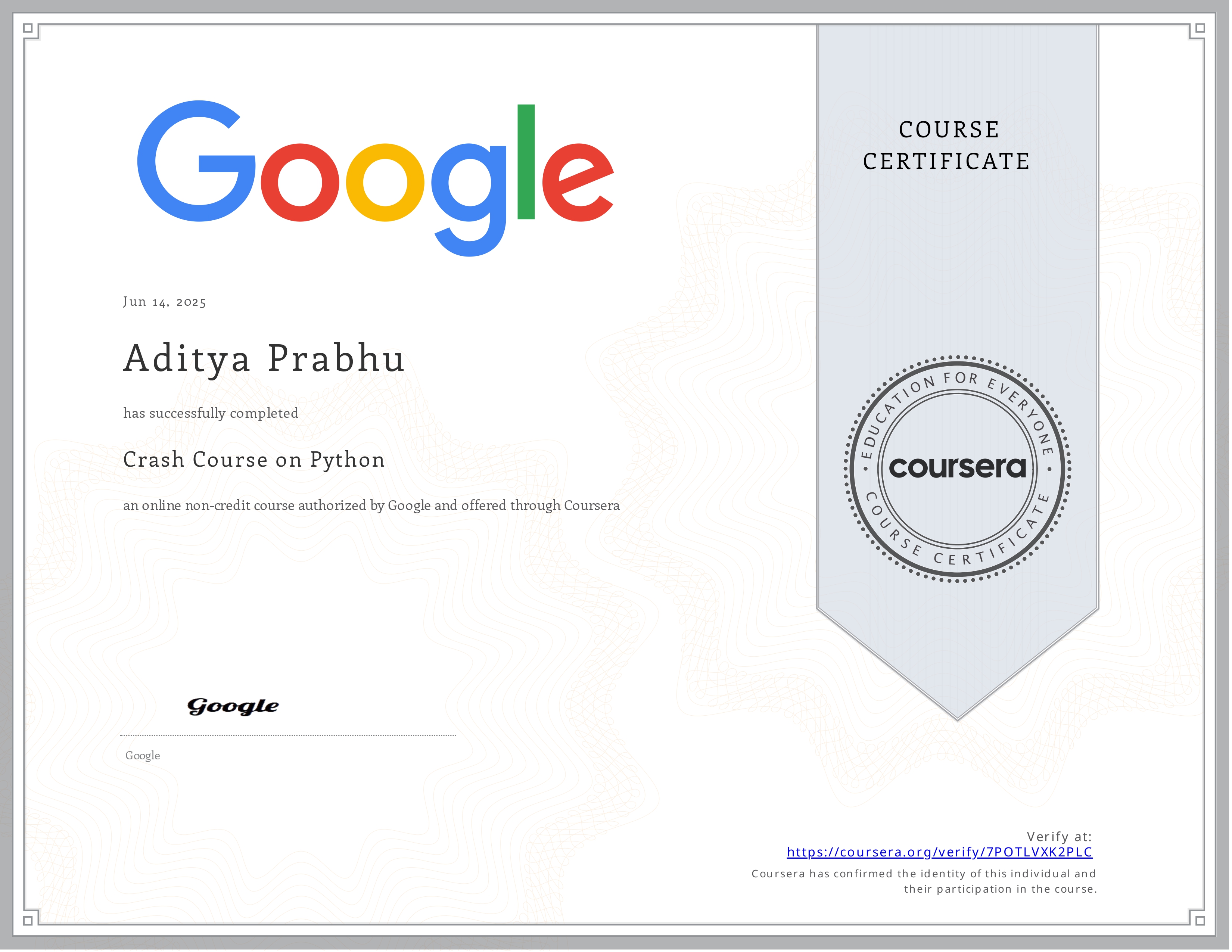 Python Certificate